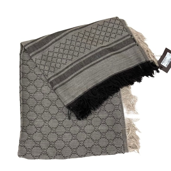 NEW Gucci GG Guccissima Monogram Surviee Scarf in Brown - Picture 5 of 8